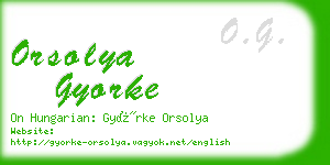 orsolya gyorke business card